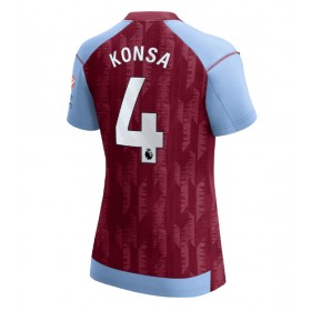 Aston Villa Ezri Konsa #4 Hemmakläder Dam 2023-24 Kortärmad